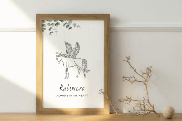 Run Free – Personalized Memorial Line Art Poster – Bild 3