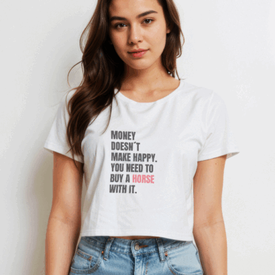 Witziges Statement T-Shirt – Pferde und Geld