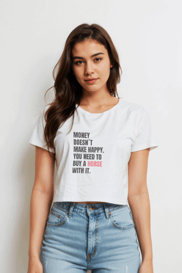 Witziges Statement T-Shirt – Pferde und Geld