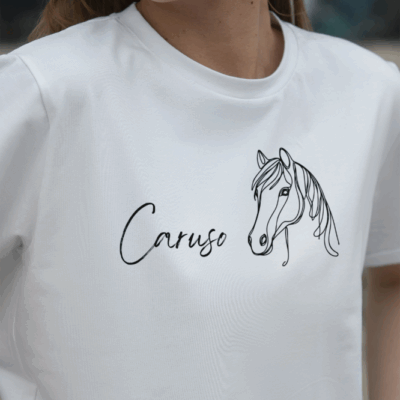 Personalized Horse Name Organic T-Shirt