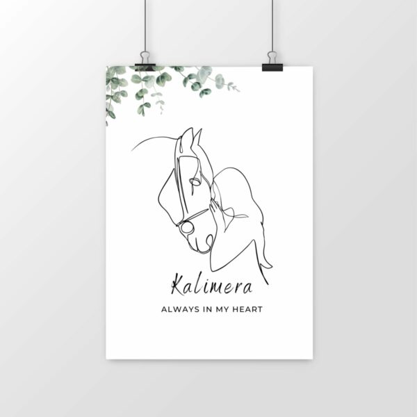 Run Free – Personalized Memorial Line Art Poster