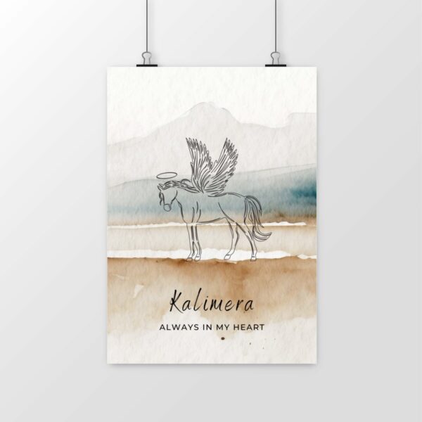 Run Free – Personalized Memorial Line Art Poster