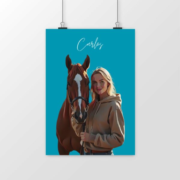 Cartoonized Custom made Horse Portrait
