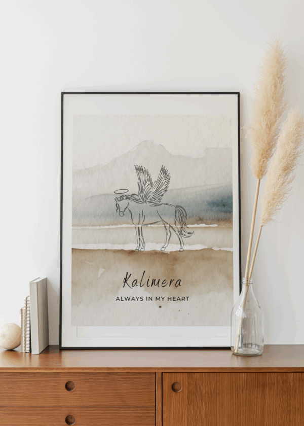 Run Free – Personalized Memorial Line Art Poster